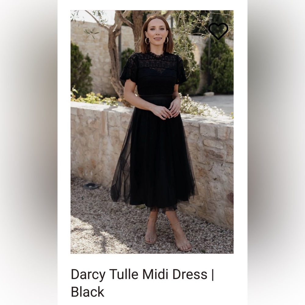 Baltic Born Darcy Tulle Midi Dress Black